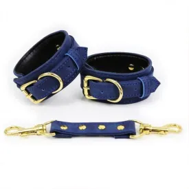 3742M      Midnight Blue Padded Supple Ankle Bondage Cuffs