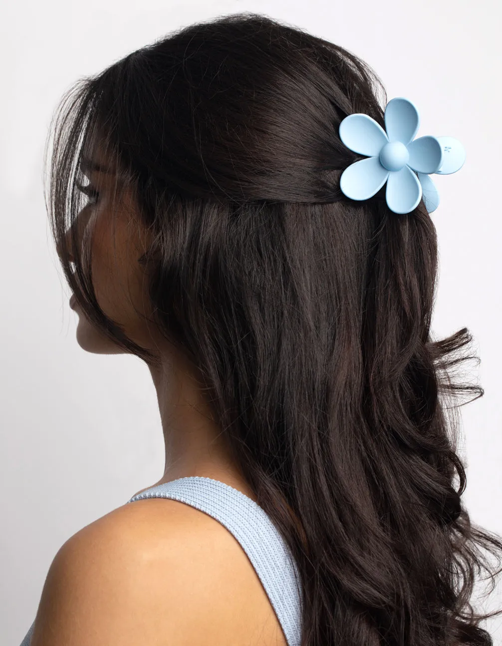 90s Blue Daisy Flower Claw Clip