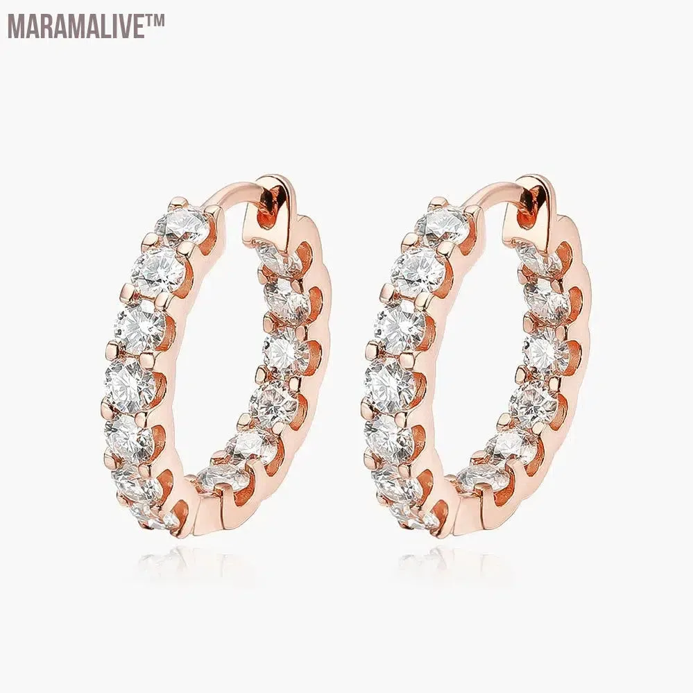 925 Silver Moissanite Wedding Earrings Gift for Women