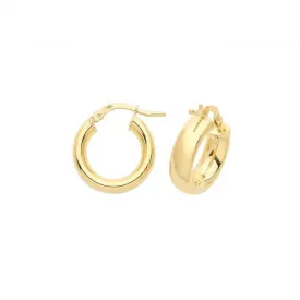 9ct Yellow Gold 20mm Hoop Earrings ER891