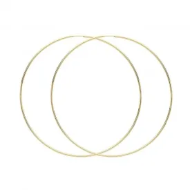 9ct Yellow Gold 80mm Hoop Earrings ES119