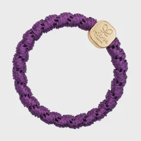 By Eloise Bangle Band Gold Nugget Woven Purple