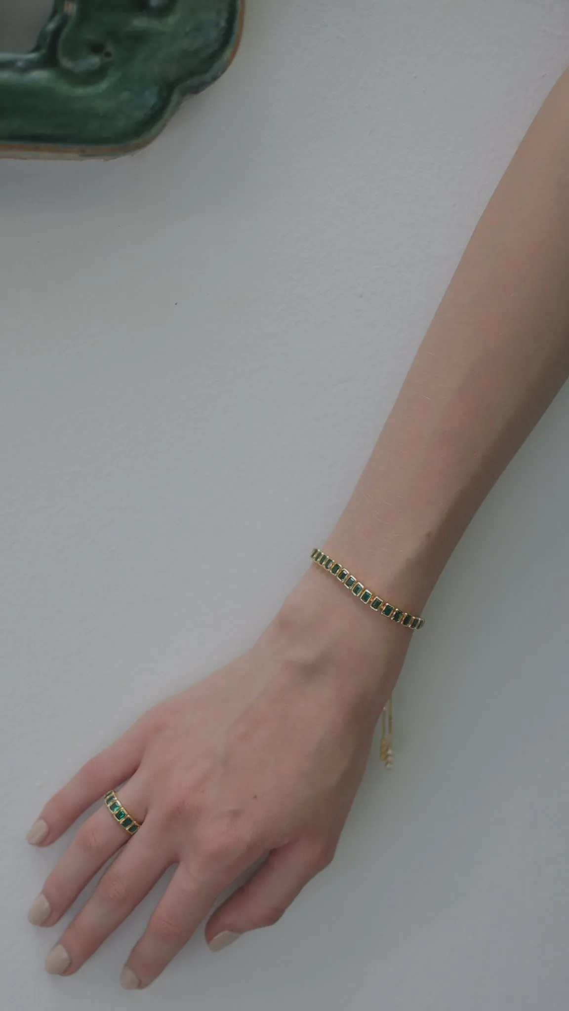 Cassidy Bracelet Emerald 18K Gold Vermeil