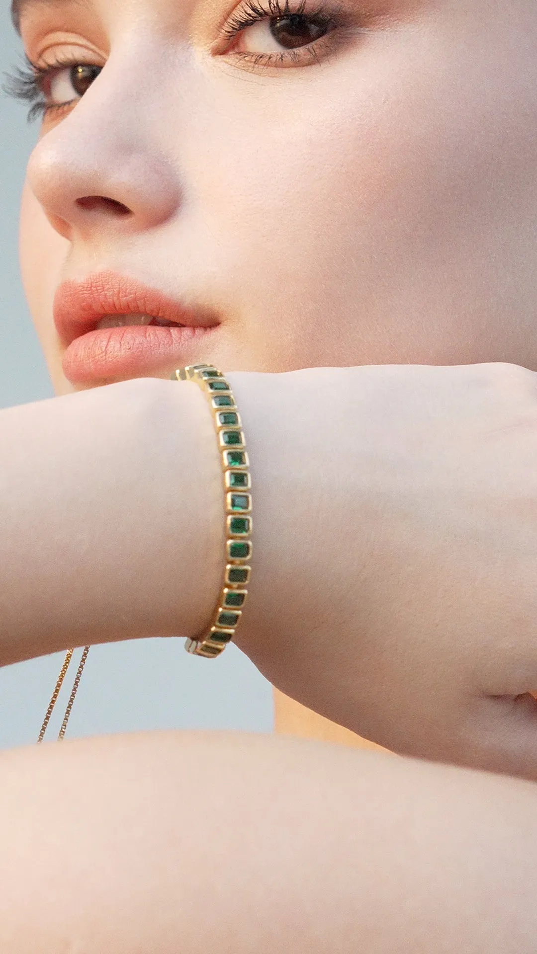 Cassidy Bracelet Emerald 18K Gold Vermeil