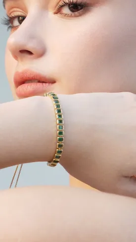 Cassidy Bracelet Emerald 18K Gold Vermeil