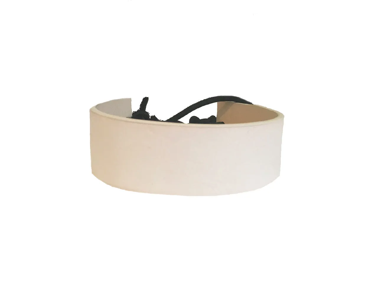 Cream Vegan Leather Choker - The Portofino