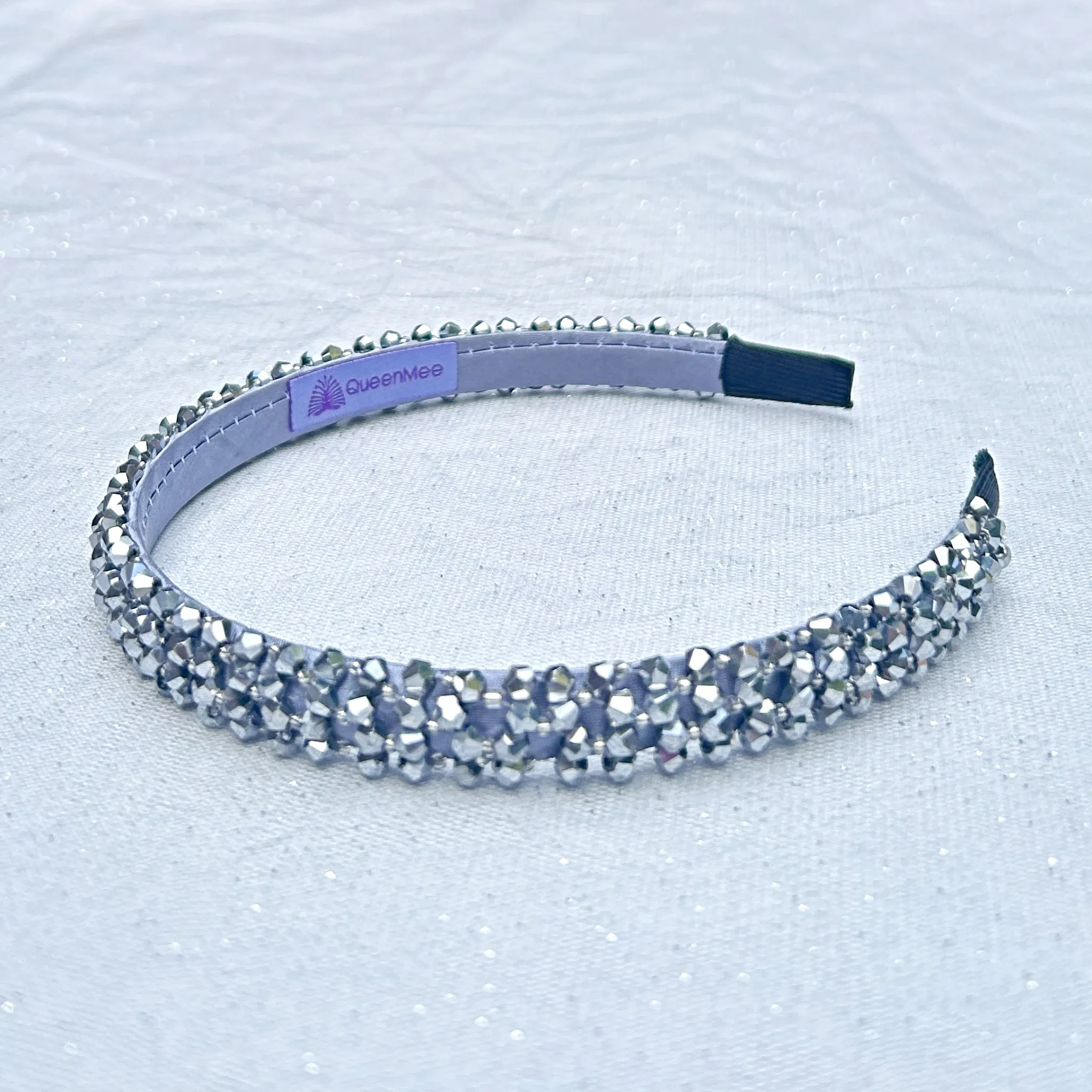 Grey Headband Thin Headband Sparkly