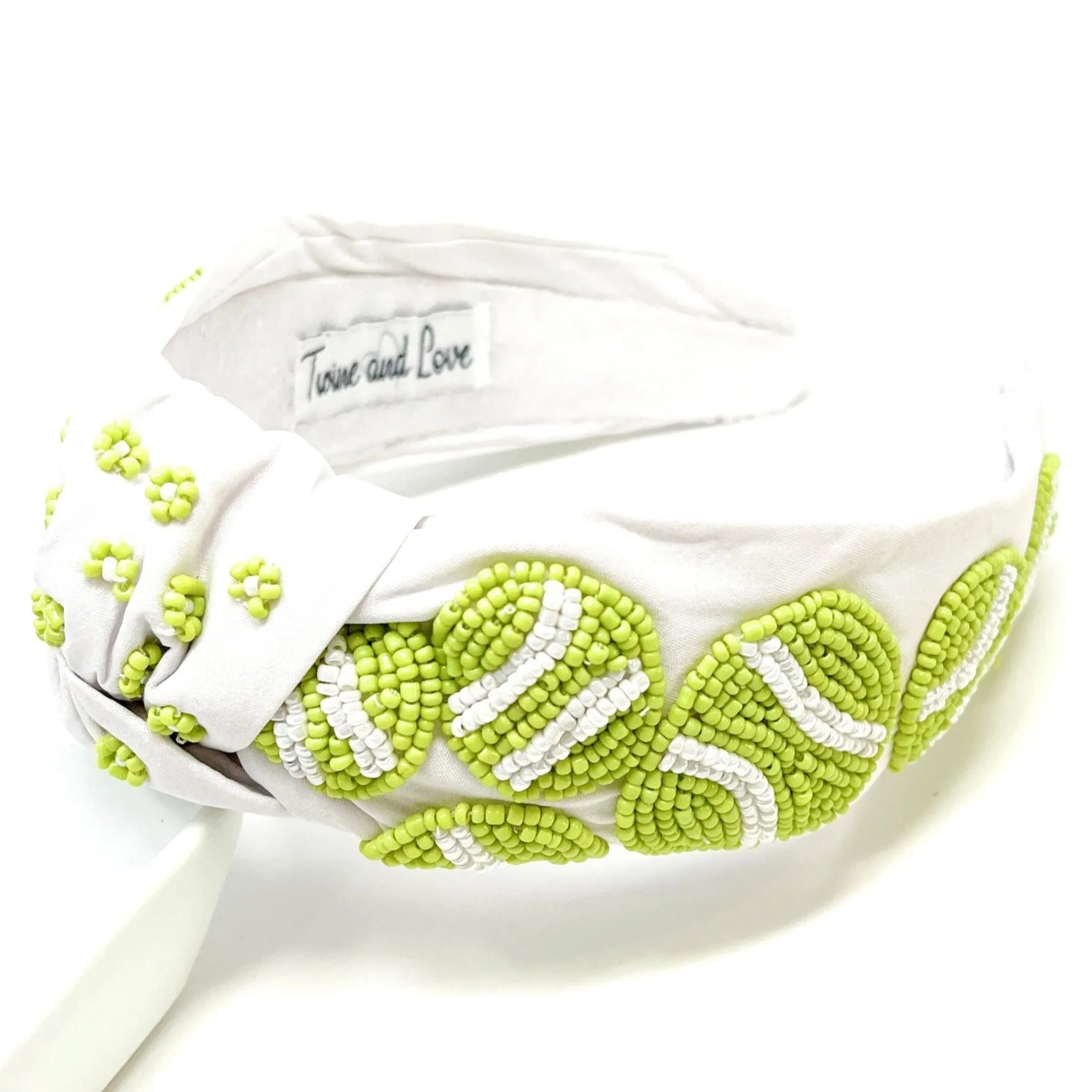 Hand Beaded Tennis Knotted Headband