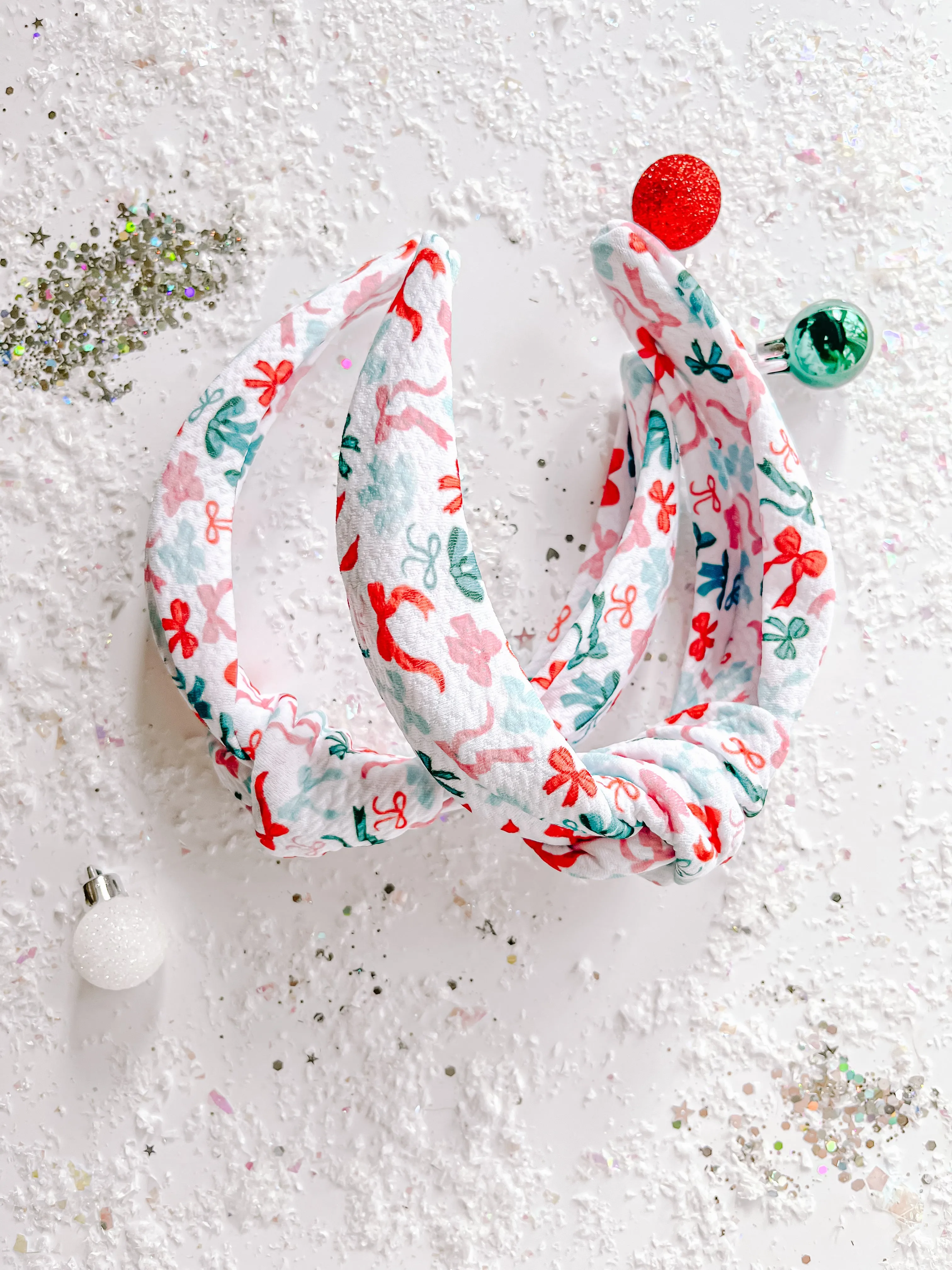 Holiday Bows Knotted Headband