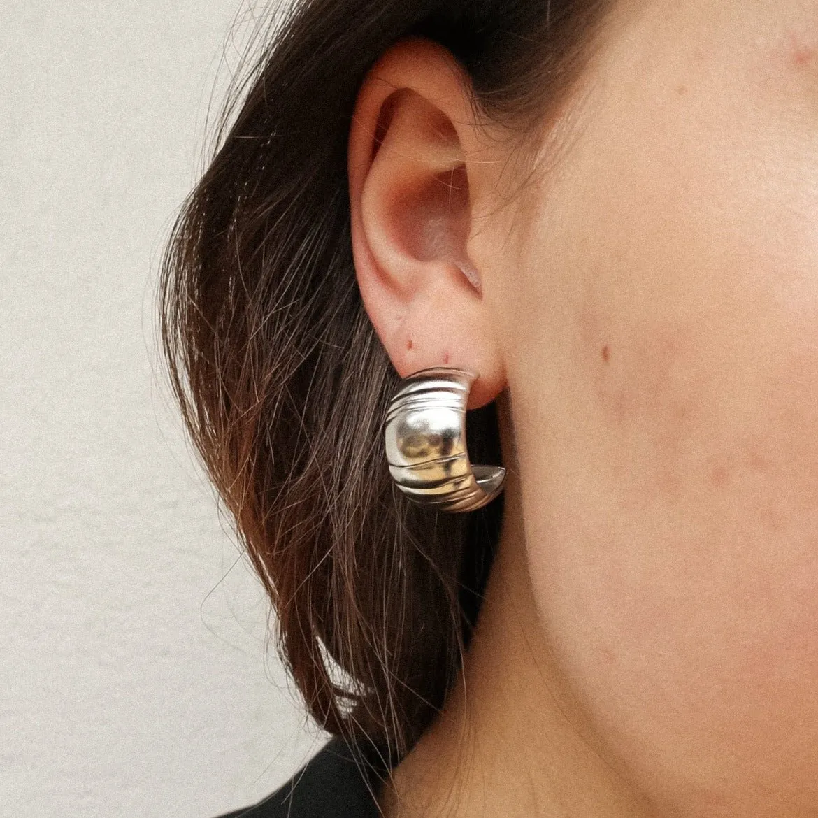 'Impression' Chunky Hoop Earrings