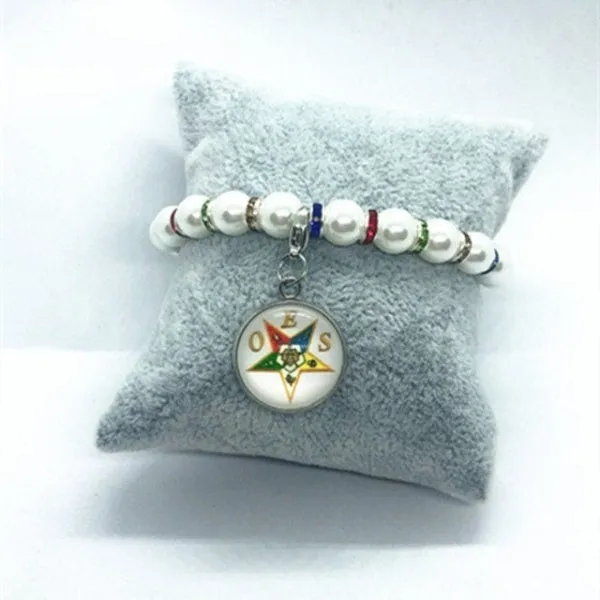 OES Bracelet - White Round Stones