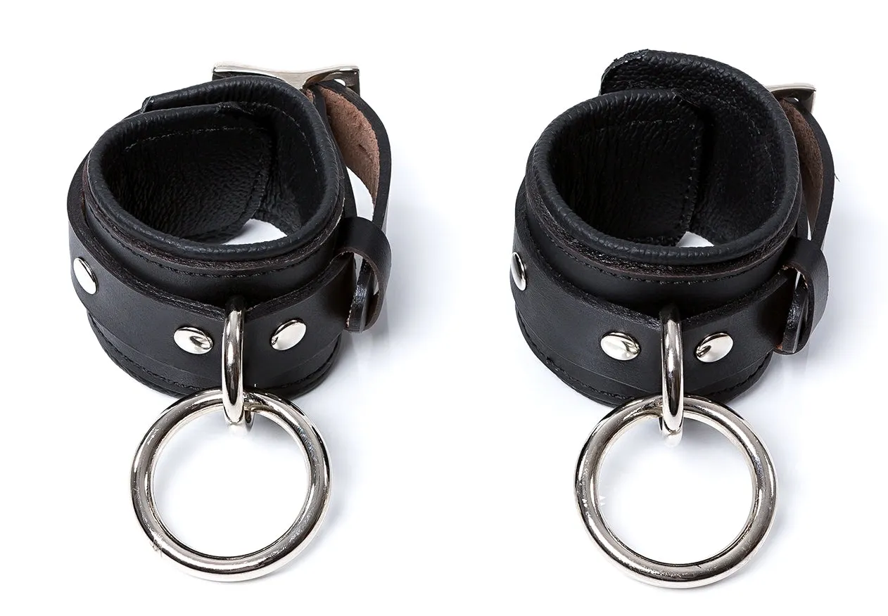 PREMIUM LOCKING LEATHER WRIST CUFFS