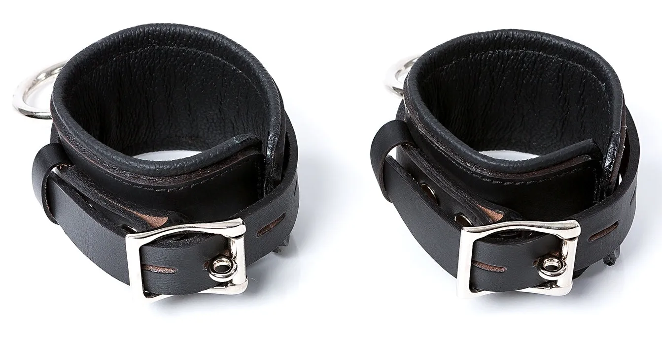 PREMIUM LOCKING LEATHER WRIST CUFFS