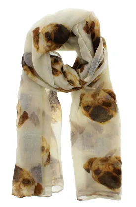 Pug Print Scarf