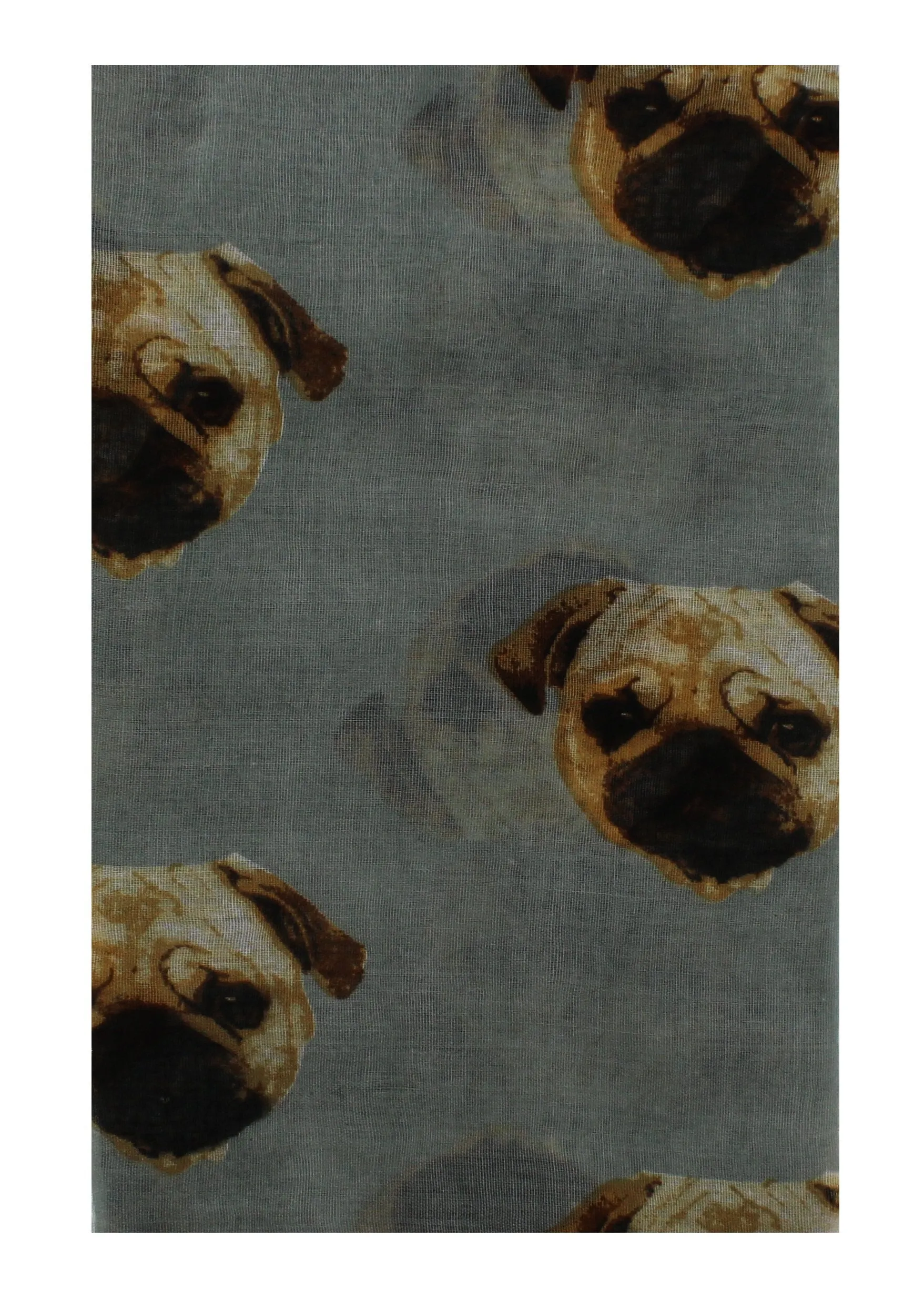 Pug Print Scarf