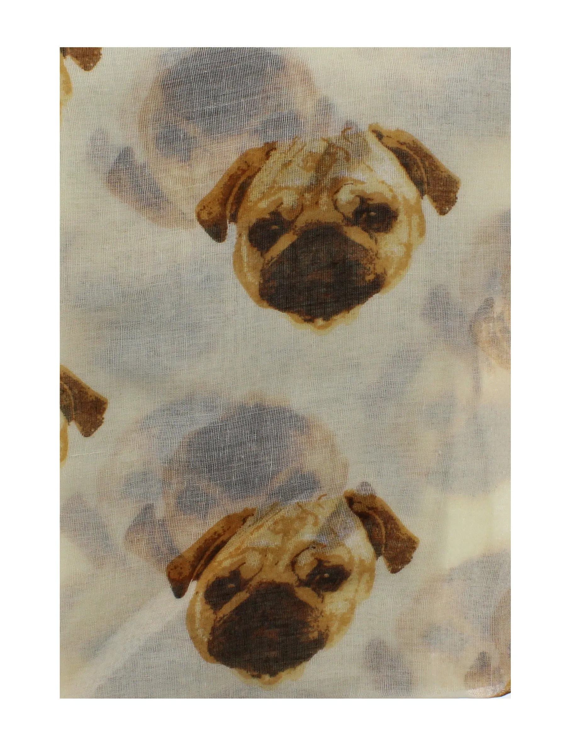 Pug Print Scarf