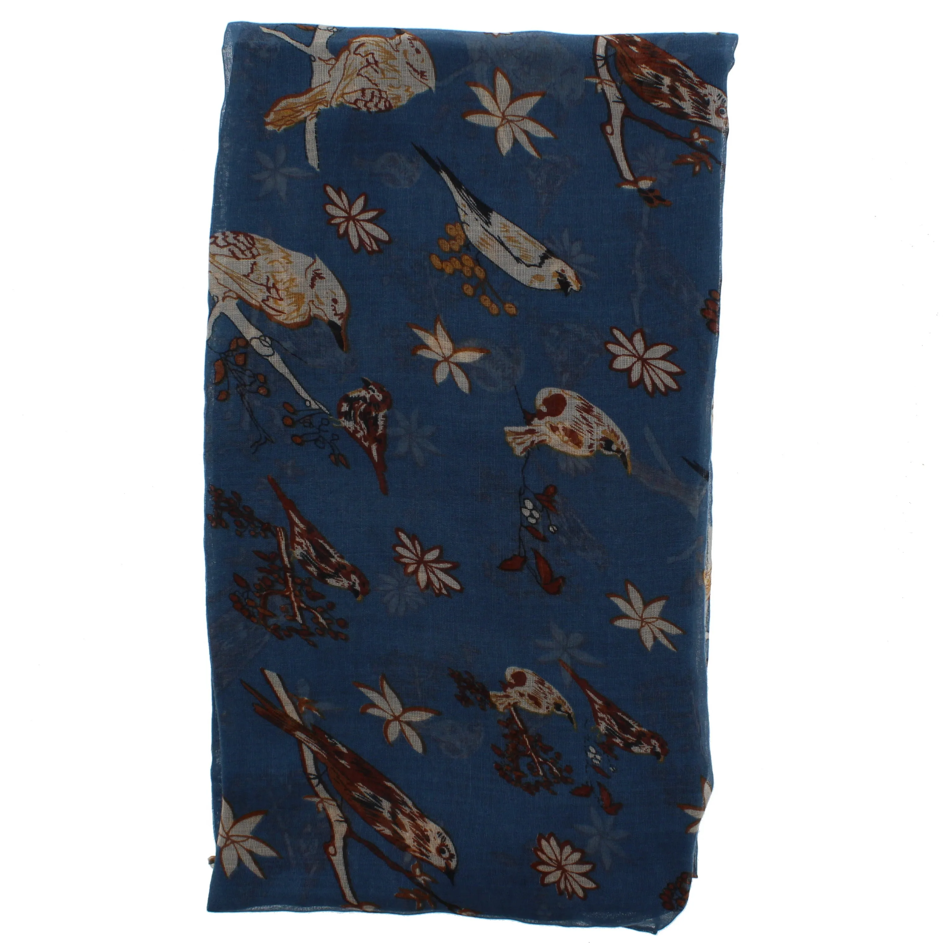 Robin & Flower Print Scarf