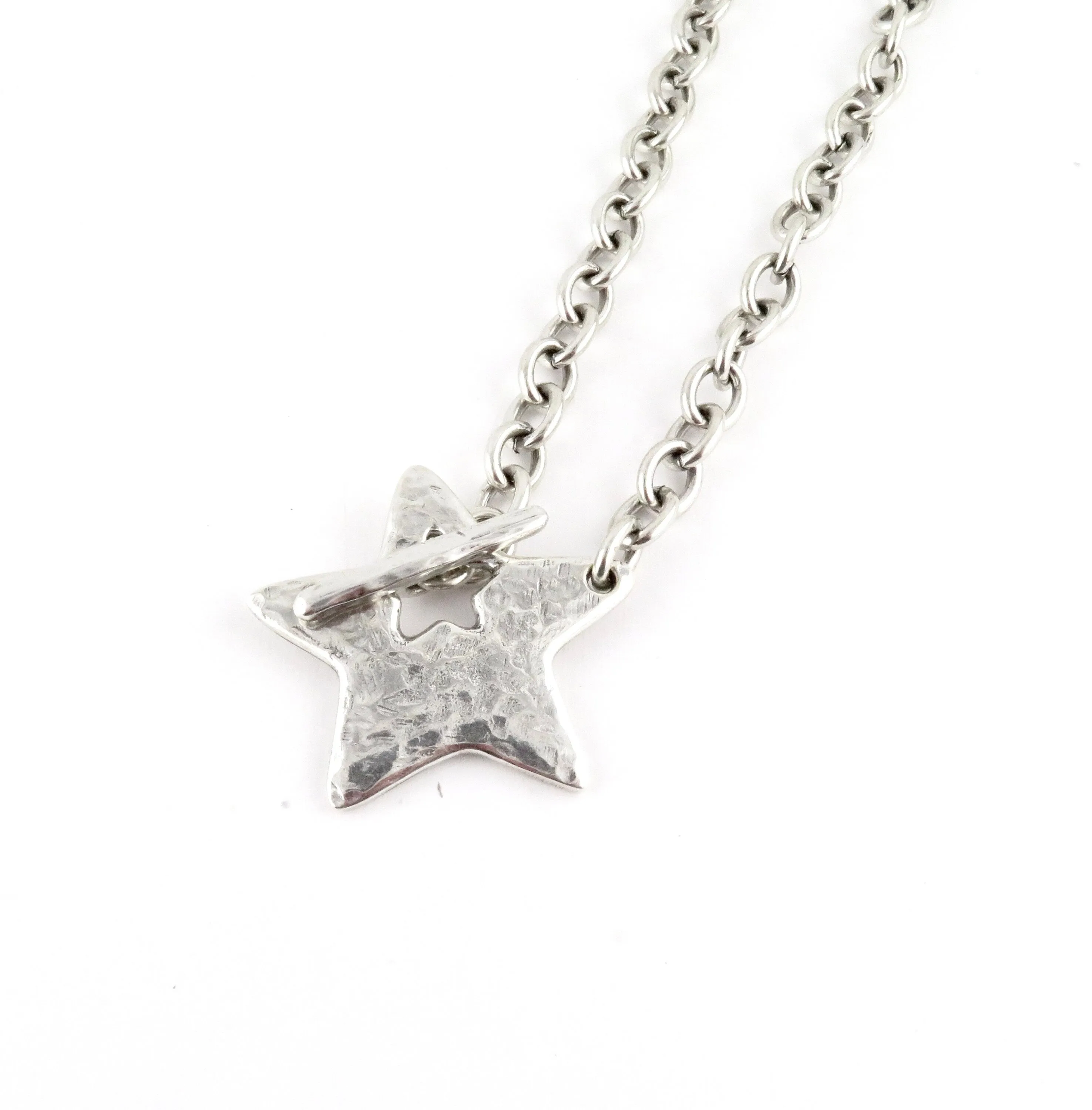 'Star in Front' Necklace - Silver