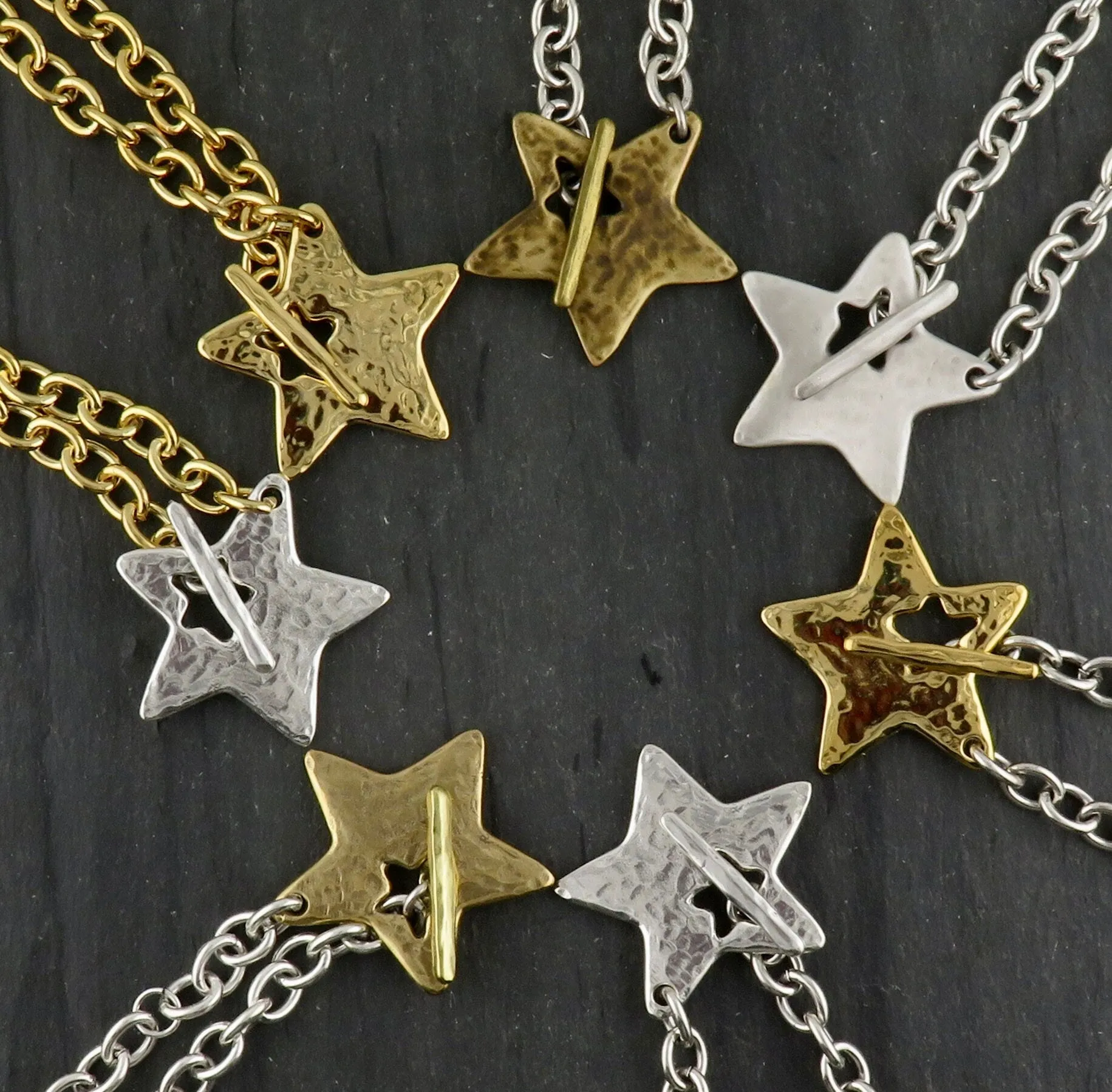 'Star in Front' Necklace - Silver