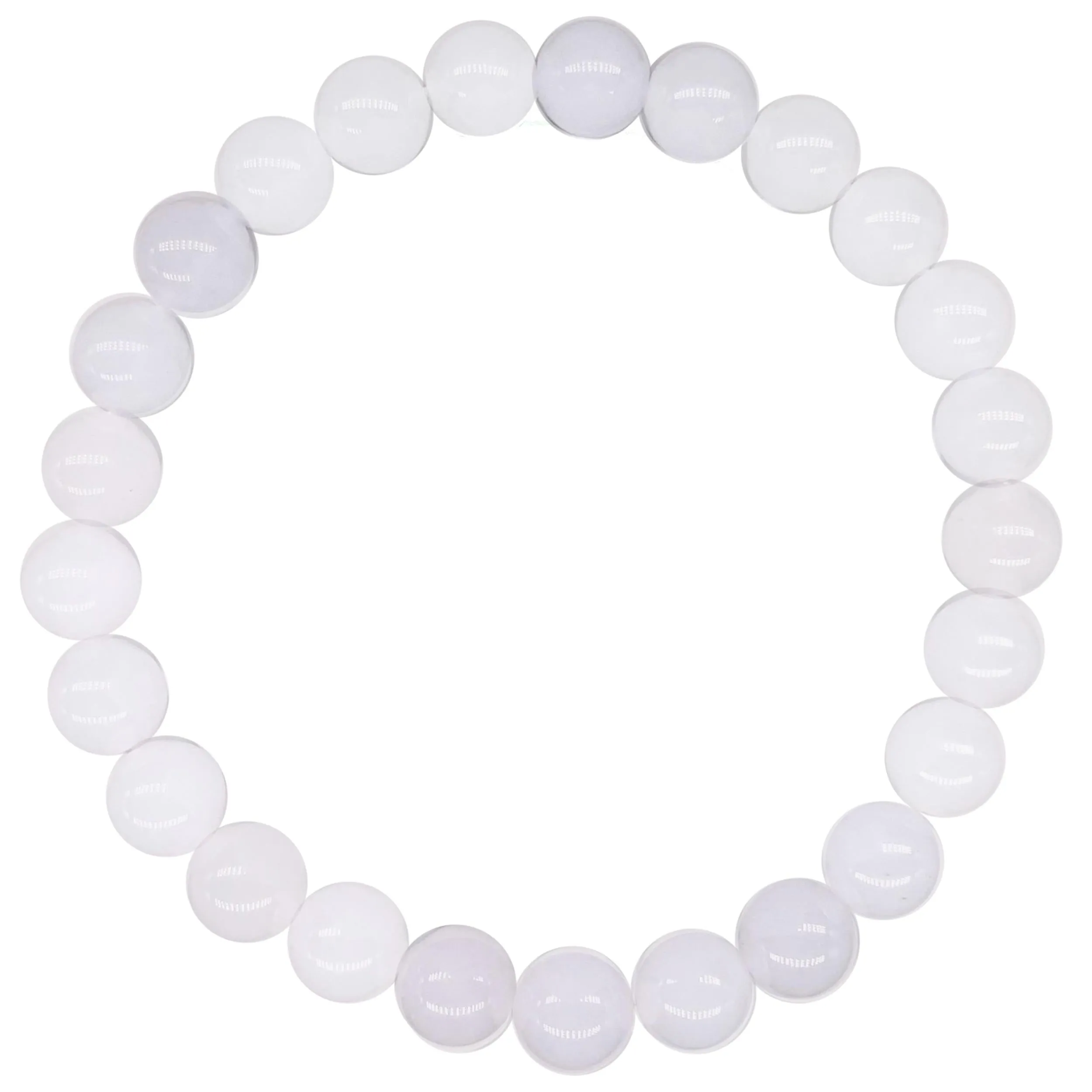 White Jade Beaded Crystal Bracelet