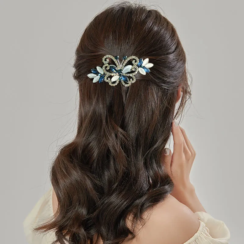 Women's Crystal Rhinestones Butterfly Hair Clip