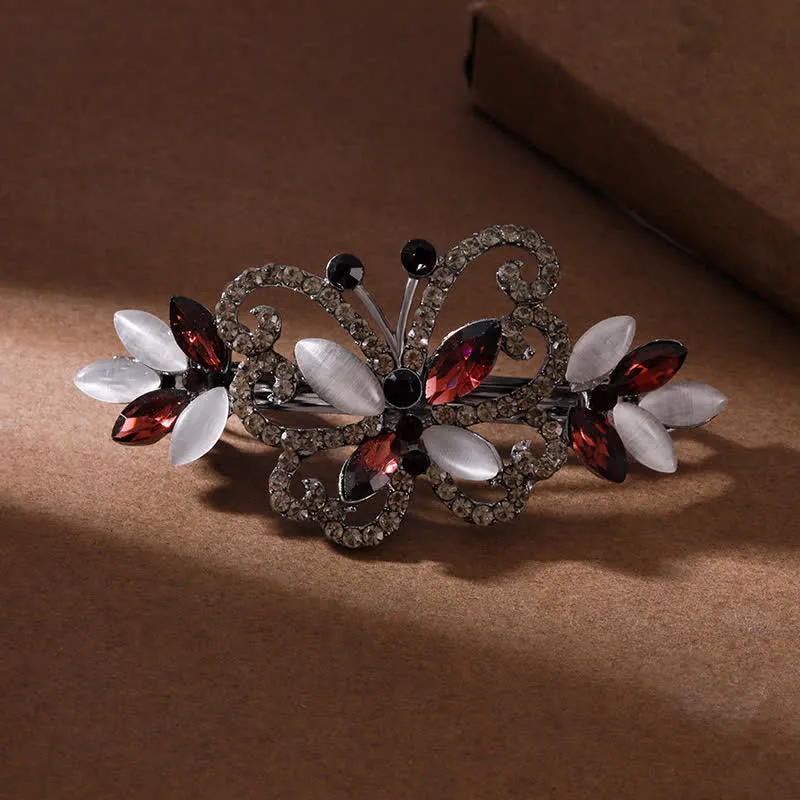 Women's Crystal Rhinestones Butterfly Hair Clip